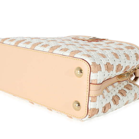 LOUIS VUITTON White Monogram Wicker Woven LV Heavenly Capucines BB - Picture 7 of 8